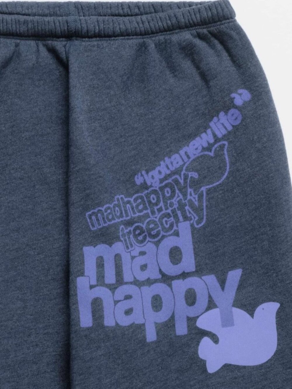 FREECITY X MADHAPPY Pull On Sweatpants Drawstring Joggers Moonshroom XS - Picture 4 of 5